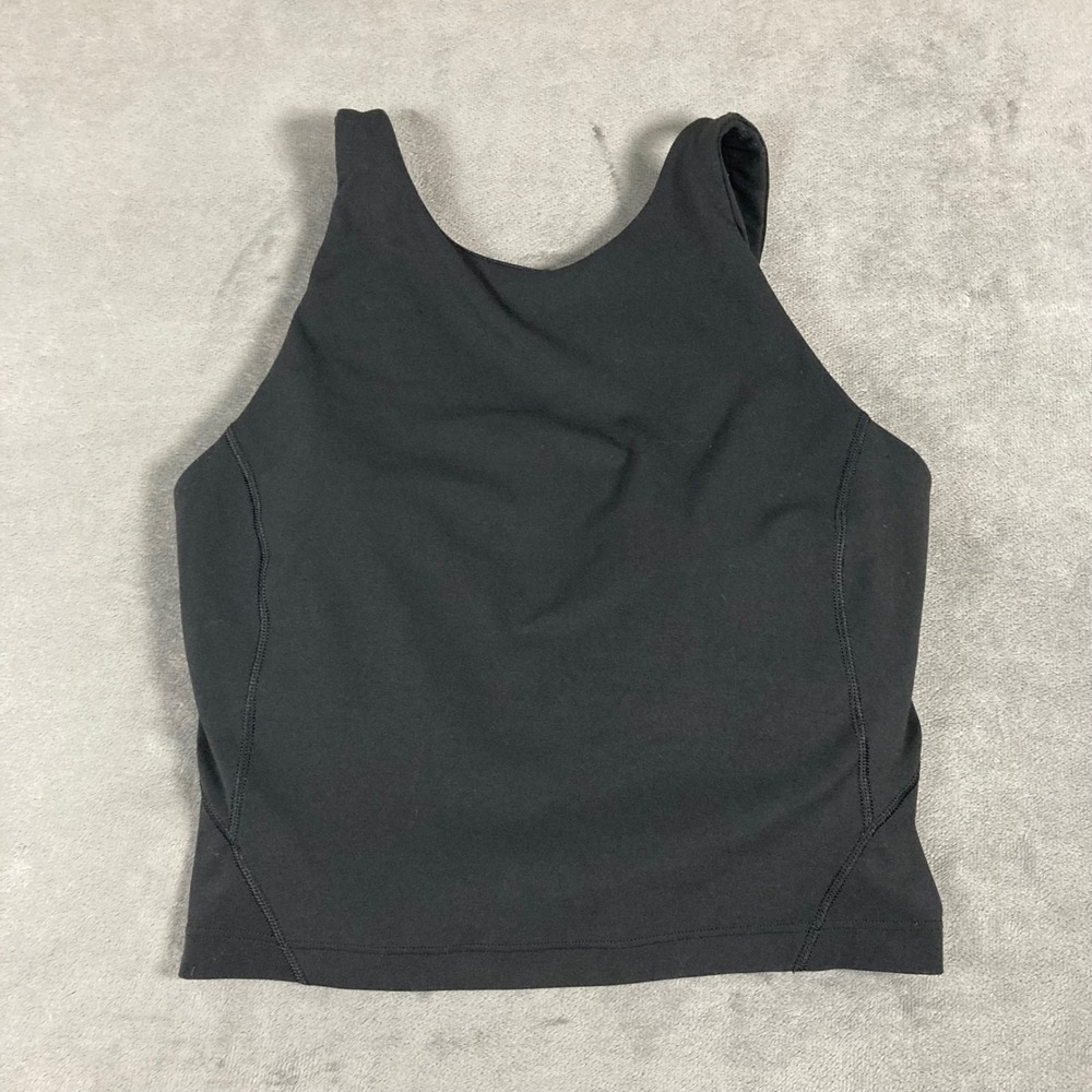 Lululemon Invigorate Training Tank Top Black Size 4 High Neck Crop